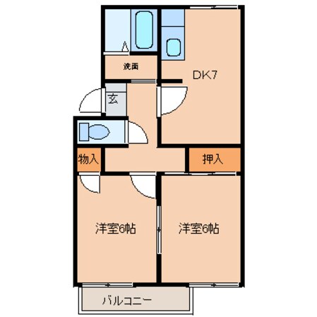 アヴェニュー滝野の物件間取画像